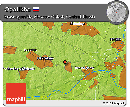 Physical 3D Map of Opalikha