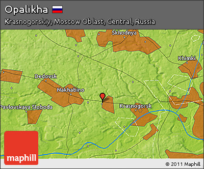 Physical 3D Map of Opalikha
