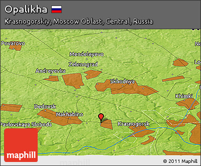 Physical Panoramic Map of Opalikha