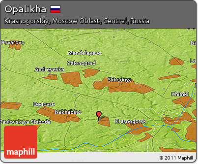 Physical Panoramic Map of Opalikha