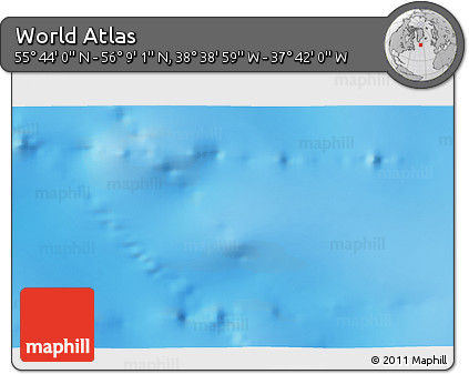 Shaded Relief 3D Map of the Area around 55° 56' 31" N, 38° 10' 29" W