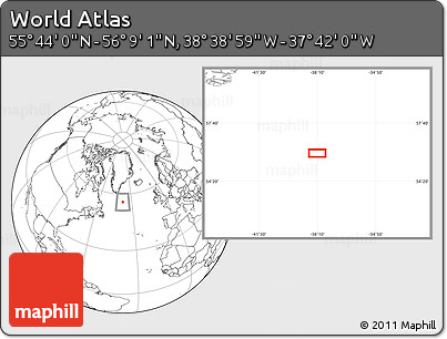 Blank Location Map of the Area around 55° 56' 31" N, 38° 10' 29" W