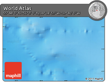 Physical Map of the Area around 55° 56' 31" N, 38° 10' 29" W