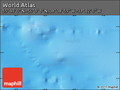 Physical Map of the Area around 55° 56' 31" N, 38° 10' 29" W