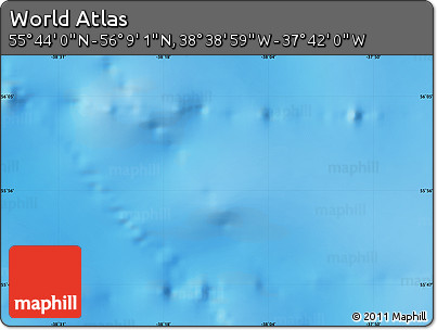 Physical Map of the Area around 55° 56' 31" N, 38° 10' 29" W