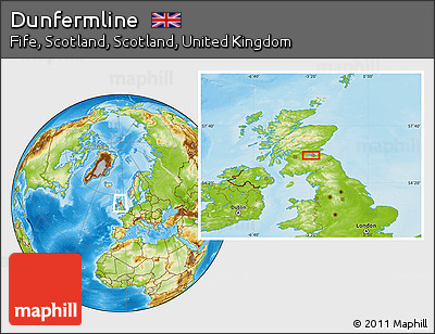 Physical Location Map of Dunfermline