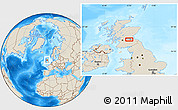 Shaded Relief Location Map of Dunfermline