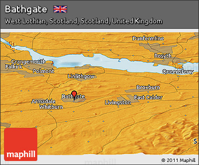 Political Panoramic Map of Bathgate