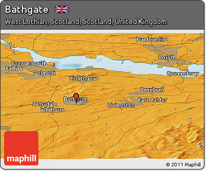 Political Panoramic Map of Bathgate