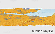 Political Panoramic Map of the area around 55° 56' 31" N, 3° 19' 30" W