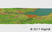 Satellite Panoramic Map of the area around 55° 56' 31" N, 3° 19' 30" W