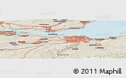 Shaded Relief Panoramic Map of the area around 55° 56' 31" N, 3° 19' 30" W