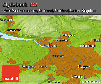 Physical Map of Clydebank