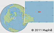 Savanna Style Location Map of the area around 55° 56' 31" N, 53° 28' 30" W