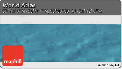 Satellite Panoramic Map of the Area around 55° 56' 31" N, 55° 10' 29" W