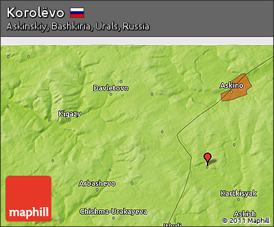 Physical 3D Map of Korolëvo