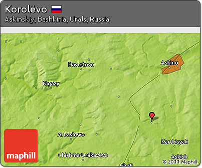 Physical 3D Map of Korolëvo
