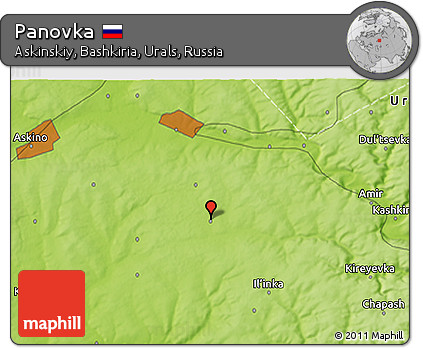 Physical 3D Map of Panovka