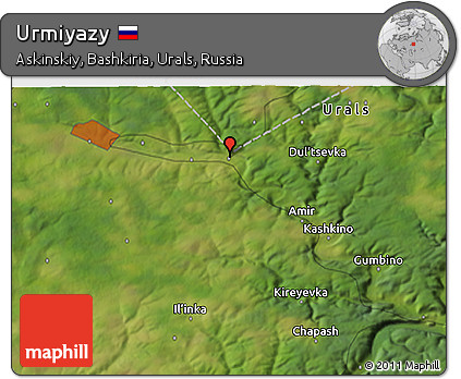 Satellite 3D Map of Urmiyazy