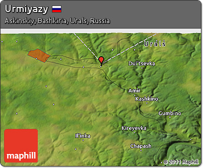 Satellite 3D Map of Urmiyazy