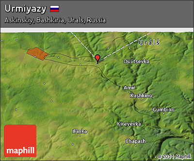 Satellite 3D Map of Urmiyazy