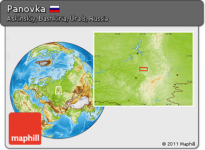 Physical Location Map of Panovka