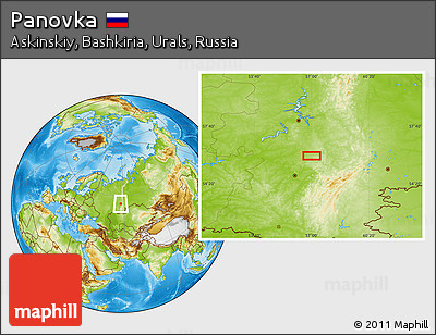 Physical Location Map of Panovka