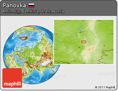 Physical Location Map of Panovka