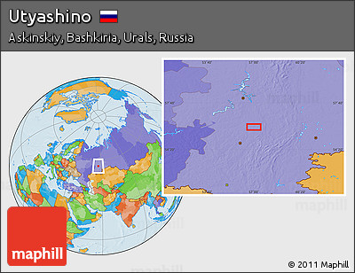 Political Location Map of Utyashino