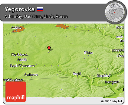 Physical Panoramic Map of Yegorovka