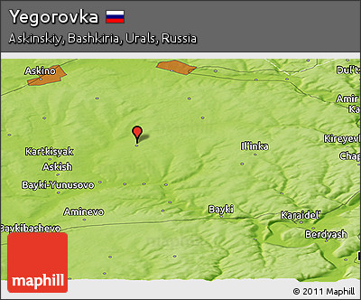 Physical Panoramic Map of Yegorovka