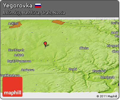 Physical Panoramic Map of Yegorovka
