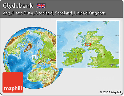 Physical Location Map of Clydebank