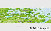 Physical Panoramic Map of the area around 55° 56' 31" N, 61° 7' 30" W