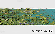 Satellite Panoramic Map of the area around 55° 56' 31" N, 61° 7' 30" W
