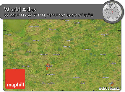 Satellite Map of the Area around 55° 56' 31" N, 72° 19' 29" E
