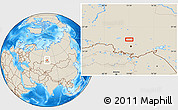 Shaded Relief Location Map of Sharapovo