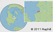 Savanna Style Location Map of the area around 55° 56' 31" N, 77° 16' 30" W