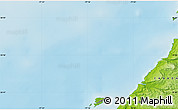 Physical Map of the area around 55° 56' 31" N, 77° 16' 30" W