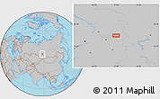 Gray Location Map of the area around 55° 56' 31" N, 87° 37' 30" E
