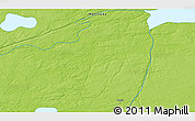 Physical 3D Map of the area around 55° 56' 31" N, 96° 49' 29" W