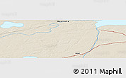 Shaded Relief Panoramic Map of the area around 55° 56' 31" N, 96° 49' 29" W