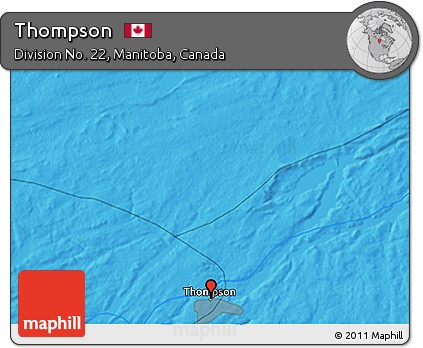 Political 3D Map of Thompson