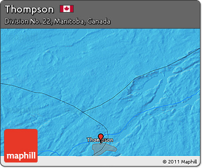 Political 3D Map of Thompson