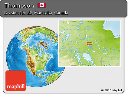 Physical Location Map of Thompson