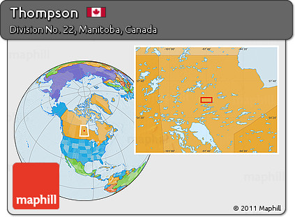 Political Location Map of Thompson