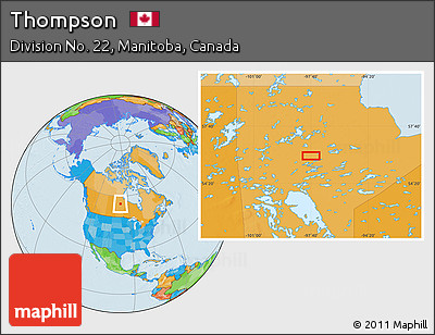 Political Location Map of Thompson