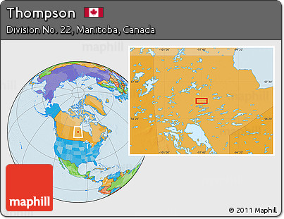 Political Location Map of Thompson