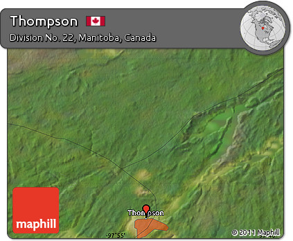Satellite Map of Thompson