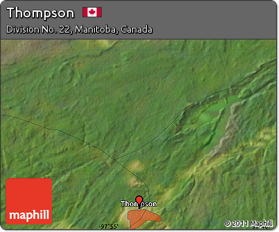 Satellite Map of Thompson
